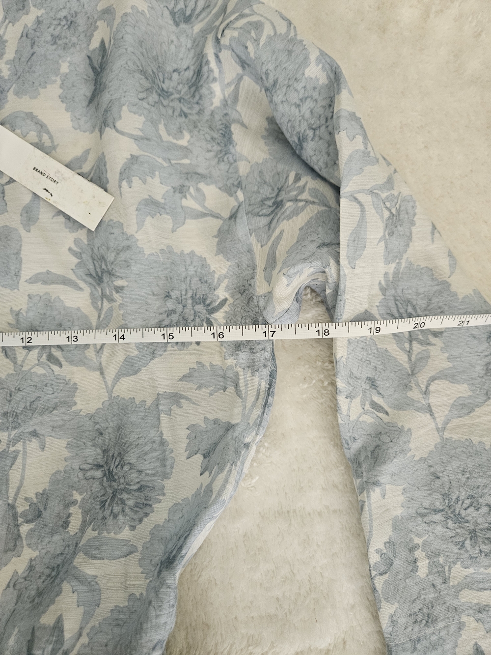 NWT Vince Blue White Floral Midi Dress Size XS Bohemian Feminine Preppy Summer - Picture 4 of 7